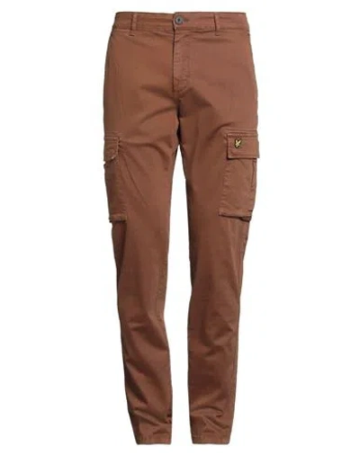 Lyle & Scott Man Pants Brown Size 34 Cotton, Elastane