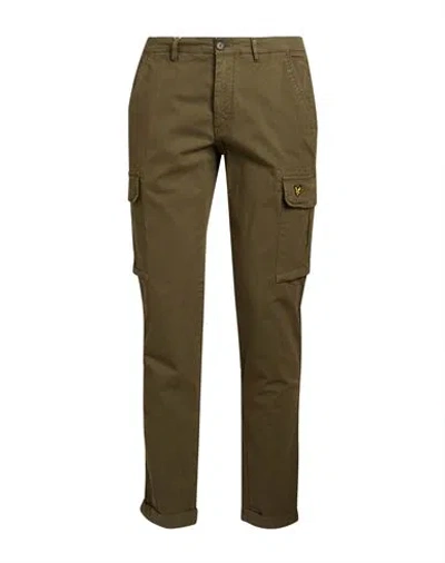 Lyle & Scott Man Pants Military Green Size 33 Cotton, Elastane In Yellow