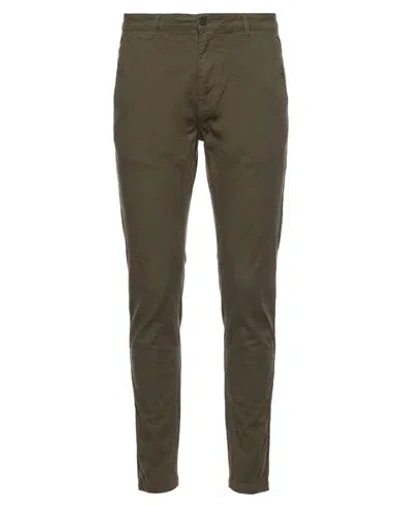 Lyle & Scott Man Pants Military Green Size 36 Cotton, Elastane
