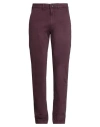 Lyle & Scott Man Pants Plum Size 34 Cotton, Elastane In Purple