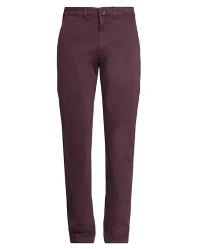 Lyle & Scott Man Pants Plum Size 34 Cotton, Elastane In Purple