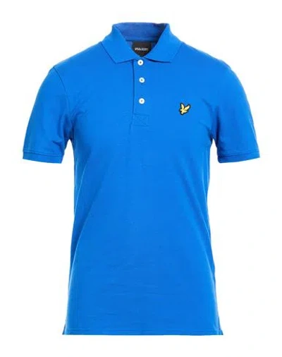Lyle & Scott Man Polo Shirt Blue Size S Cotton, Elastane