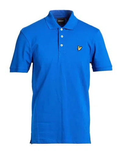 Lyle & Scott Man Polo Shirt Bright Blue Size Xxl Organic Cotton, Elastane