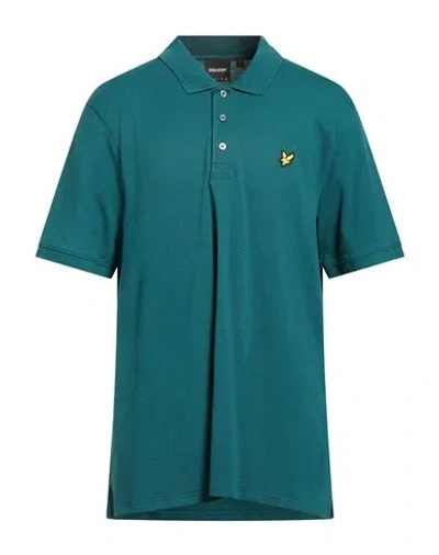 Lyle & Scott Man Polo Shirt Deep Teal Size Xxl Cotton, Elastane In Green