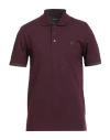 Lyle & Scott Man Polo Shirt Garnet Size Xl Cotton, Elastane In Red