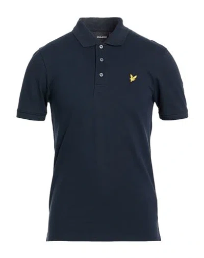 Lyle & Scott Man Polo Shirt Midnight Blue Size S Cotton, Elastane