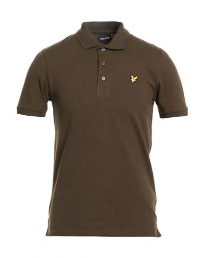 Lyle & Scott Man Polo Shirt Military Green Size S Cotton, Elastane