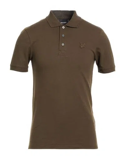 Lyle & Scott Man Polo Shirt Military Green Size S Cotton, Elastane In Brown