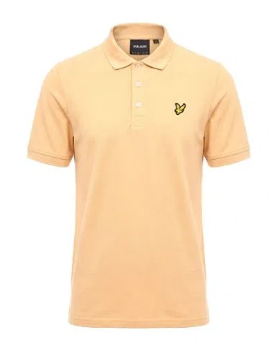 Lyle & Scott Man Polo Shirt Pastel Yellow Size M Cotton, Elastane