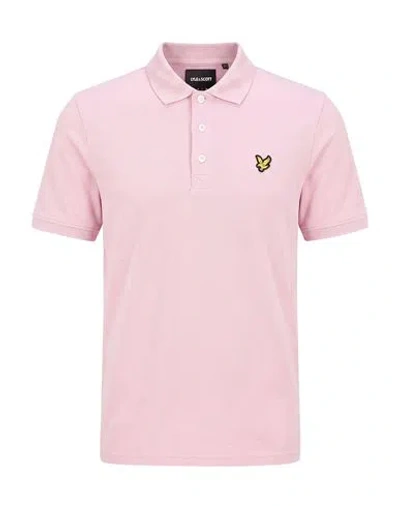 Lyle & Scott Man Polo Shirt Pink Size L Cotton, Elastane