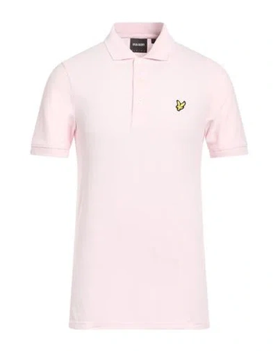 Lyle & Scott Man Polo Shirt Pink Size S Cotton, Elastane
