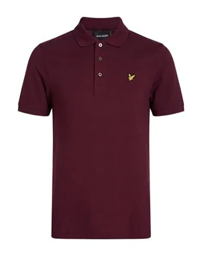 Lyle & Scott Man Polo Shirt Plum Size S Cotton, Elastane In Purple