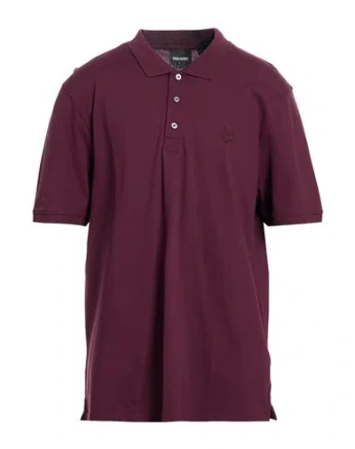 Lyle & Scott Man Polo Shirt Garnet Size Xl Cotton, Elastane In Purple