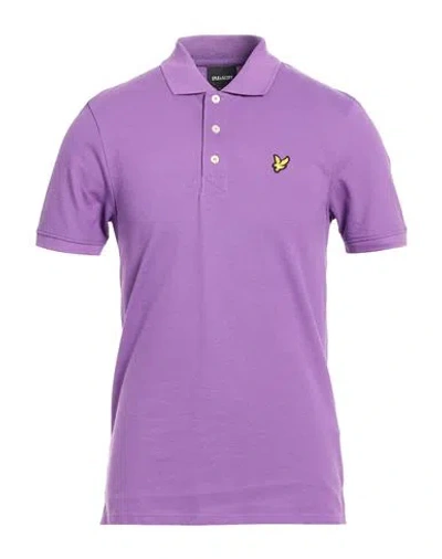 Lyle & Scott Man Polo Shirt Purple Size Xxl Cotton, Elastane