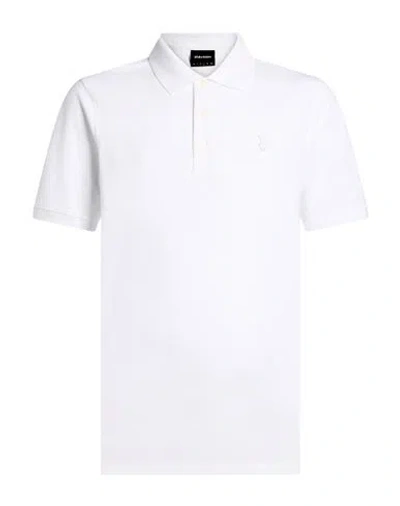 Lyle & Scott Man Polo Shirt White Size Xxl Cotton, Elastane In Blue
