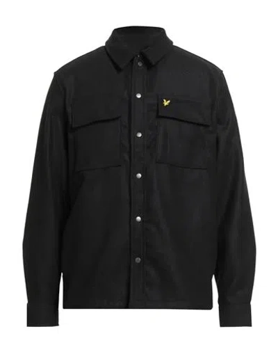 Lyle & Scott Man Shirt Black Size Xl Polyester In Multi