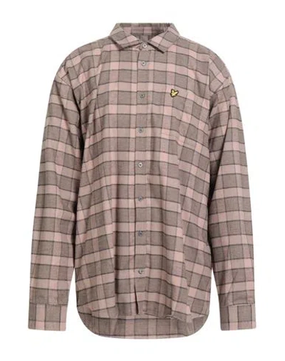 Lyle & Scott Man Shirt Blush Size Xxl Cotton In Pink