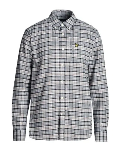 Lyle & Scott Man Shirt Grey Size M Cotton