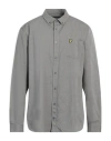 Lyle & Scott Man Shirt Grey Size Xxl Organic Cotton