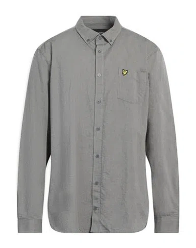 Lyle & Scott Man Shirt Grey Size Xxl Organic Cotton In Gray