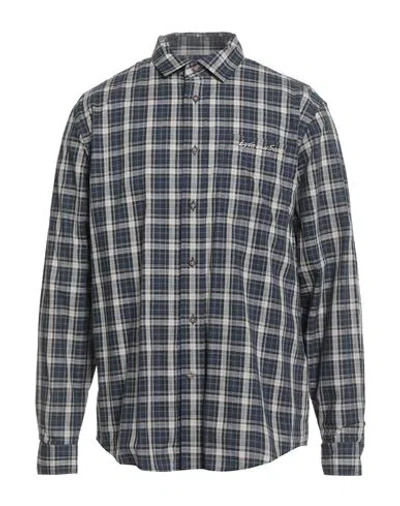 Lyle & Scott Man Shirt Midnight Blue Size M Cotton