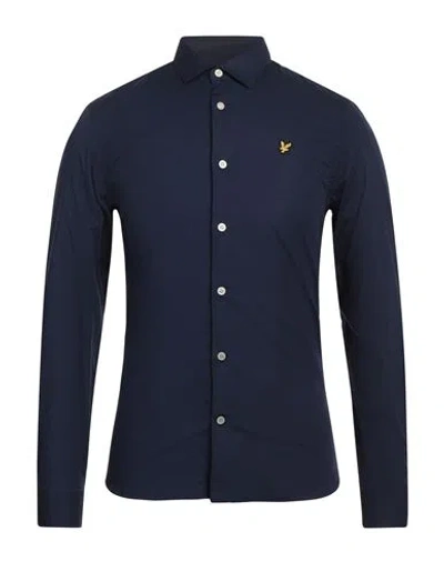 LYLE & SCOTT LYLE & SCOTT VINTAGE MAN SHIRT NAVY SIZE M COTTON, ELASTANE