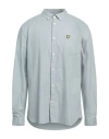 Lyle & Scott Man Shirt Sage Green Size Xl Organic Cotton