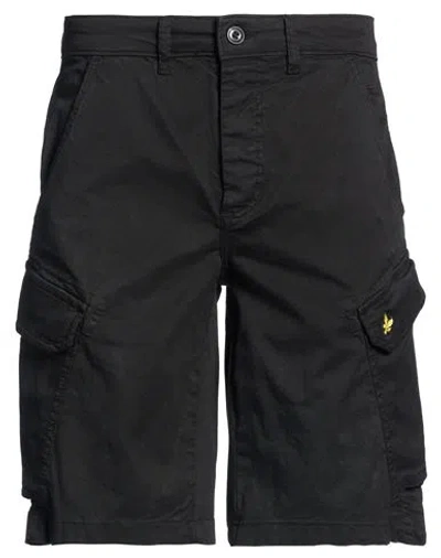 Lyle & Scott Man Shorts & Bermuda Shorts Black Size 30 Cotton, Elastane