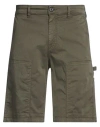 Lyle & Scott Man Shorts & Bermuda Shorts Military Green Size 31 Cotton, Elastane In Green