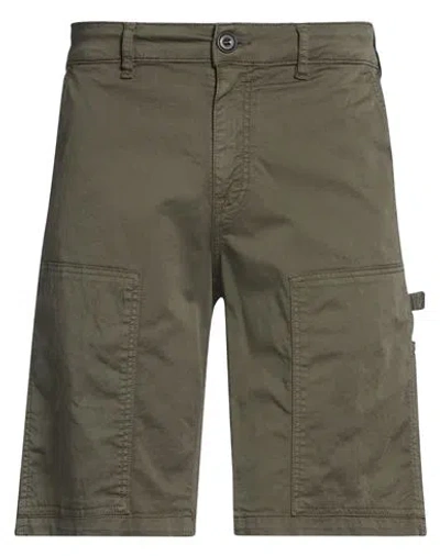 Lyle & Scott Man Shorts & Bermuda Shorts Military Green Size 31 Cotton, Elastane