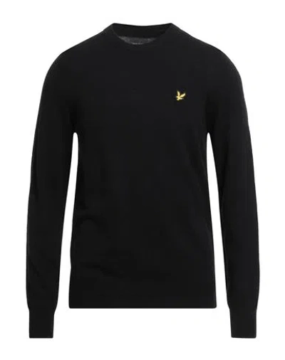 LYLE & SCOTT LYLE & SCOTT MAN SWEATER BLACK SIZE M LAMBSWOOL, NYLON