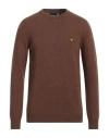 Lyle & Scott Man Sweater Brown Size Xxl Wool, Polyamide