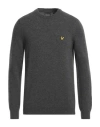 Lyle & Scott Man Sweater Lead Size Xxl Wool, Polyamide In Grey