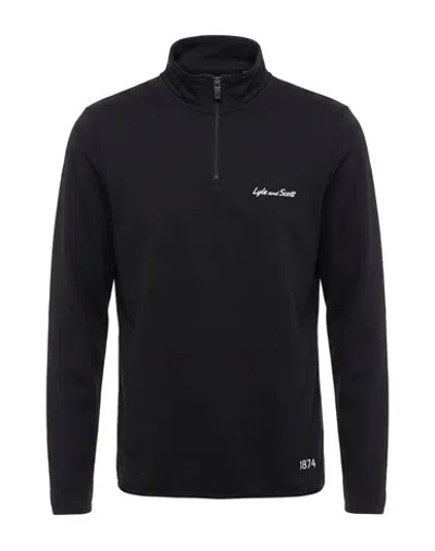 Lyle & Scott Man Sweatshirt Black Size M Viscose, Polyamide, Elastane