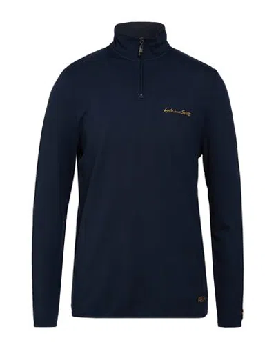 Lyle & Scott Man Sweatshirt Blue Size M Viscose, Polyamide, Elastane