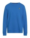 Lyle & Scott Man Sweatshirt Bright Blue Size Xl Cotton In Blue