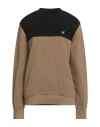 Lyle & Scott Man Sweatshirt Camel Size S Cotton In Brown