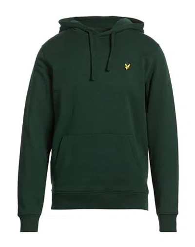 Lyle & Scott Man Sweatshirt Dark Green Size L Cotton
