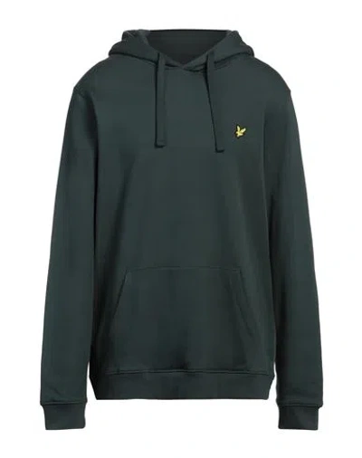 Lyle & Scott Man Sweatshirt Dark Green Size M Cotton