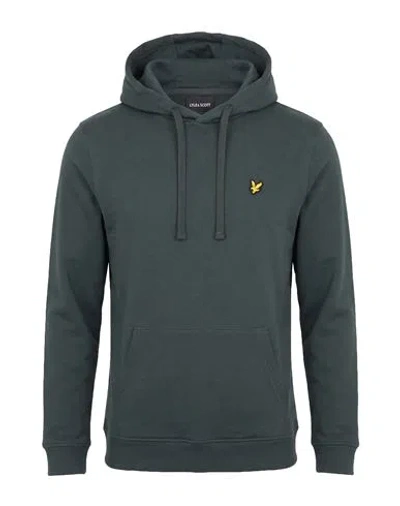 Lyle & Scott Man Sweatshirt Dark Green Size S Cotton