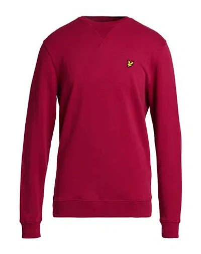 Lyle & Scott Man Sweatshirt Fuchsia Size M Cotton In Red