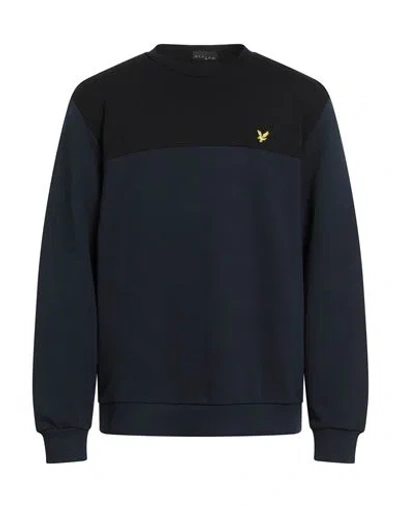 Lyle & Scott Man Sweatshirt Midnight Blue Size L Cotton