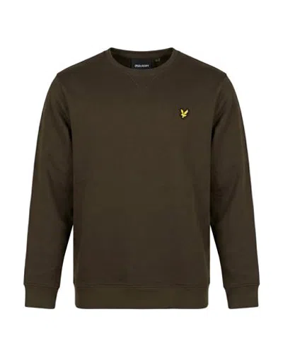 Lyle & Scott Man Sweatshirt Military Green Size Xl Cotton