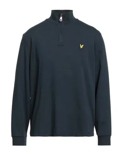 Lyle & Scott Man Sweatshirt Navy Size L Cotton, Elastane In Blue