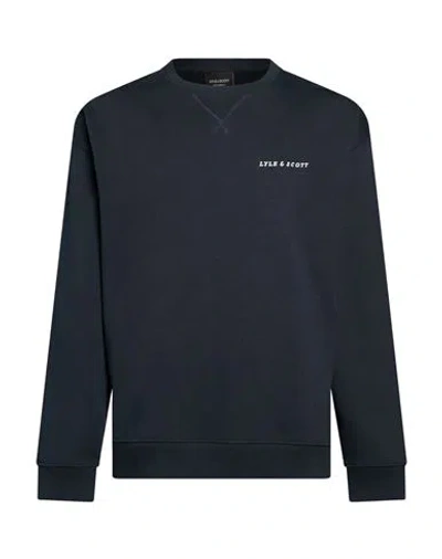 Lyle & Scott Man Sweatshirt Navy Size M Cotton, Elastane