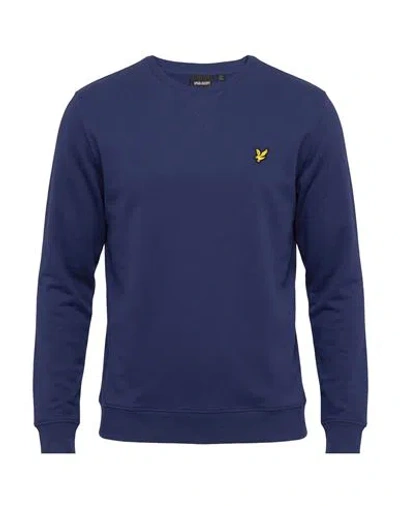 Lyle & Scott Man Sweatshirt Navy Size S Cotton In Blue