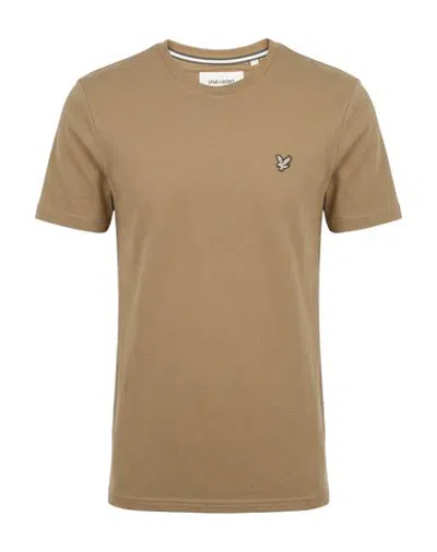 Lyle & Scott Man T-shirt Green Size M Cotton, Elastane