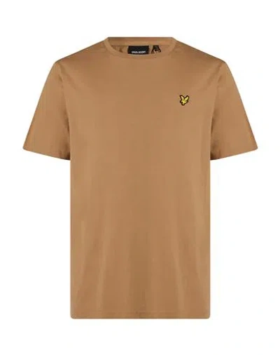 Lyle & Scott Man T-shirt Light Brown Size Xxl Cotton