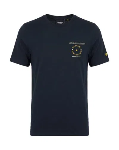 Lyle & Scott Man T-shirt Midnight Blue Size M Cotton