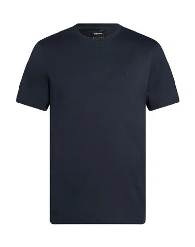 Lyle & Scott Man T-shirt Midnight Blue Size S Cotton In Black